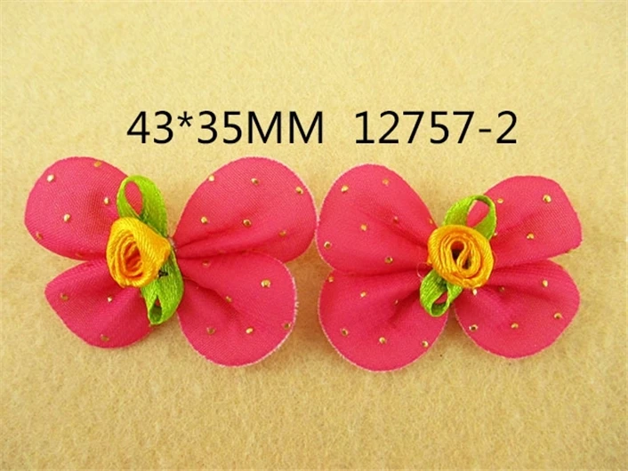 David accessories 25 шт. цветы для заколки для волос для девочек головная повязка, аксессуары для волос, DIY Свадебная вечеринка украшения поставки, 25Yc6372 - Цвет: 43x35mm