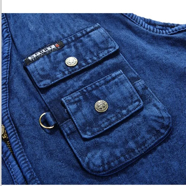 2019 новый мужской повседневный осенне-зимний джинсовый жилет фотографа Мужской