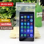 Прозрачный пакет для ювелирных изделий, 200 шт., 10x20 см, перезаряжаемые пластиковые пакеты, самозакрывающиеся пакеты с замком-молнией, пластиковые пакеты для упаковки