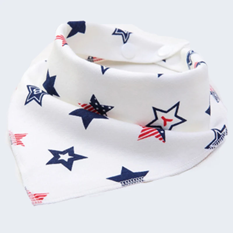 Baby Bibs Cotton Cartoon Pattern Toddler Waterproof Saliva Bib Feeding Burp Cloth Fit 0-3 Years Old Infant Bandana | Детская одежда и