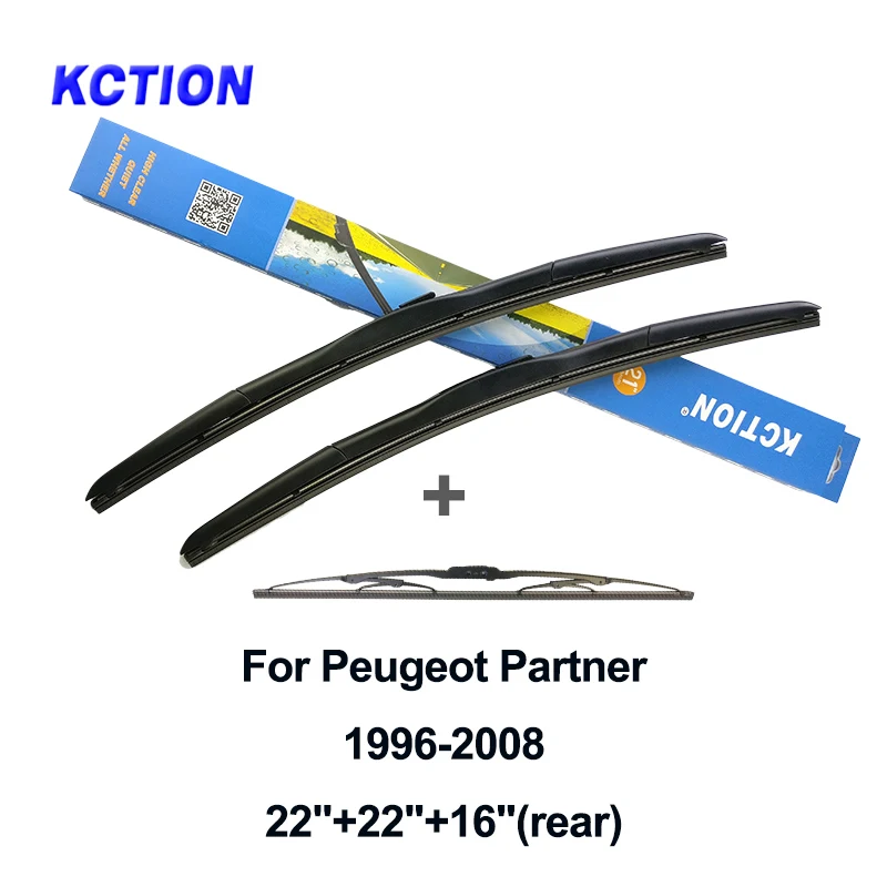 Гибридная щетка стеклоочистителя для peugeot Partner II, лобовое стекло, Задний рычаг стеклоочистителя из натурального каучука, автомобильные аксессуары 2008