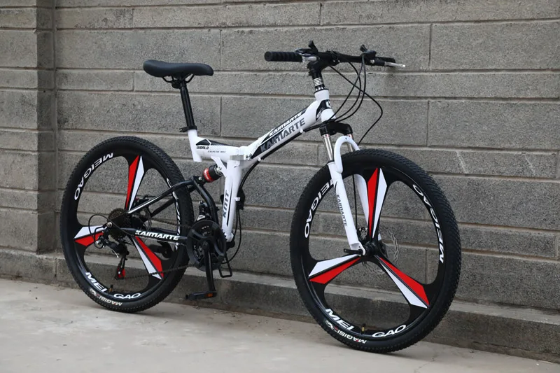 white black S 21 скоростной складной горный велосипед 24 и 26 дюймов, двойной дисковый тормоз, велосипедный велосипед, складной горный велосипед - Цвет: white black S