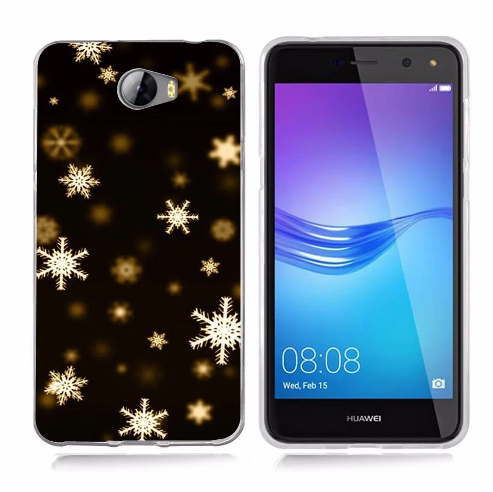 For Huawei P9lite/P8 Lite 2016 2017 Y5 II 2 Y5ii/Y6II Compact Snowflake Lip Print Soft TPU Silicone Pattern Clear Case B113 |