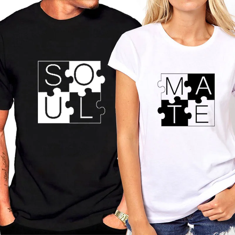 Женские летние топы 2020 Soul Mate Футболка с принтом женская футболка парная для