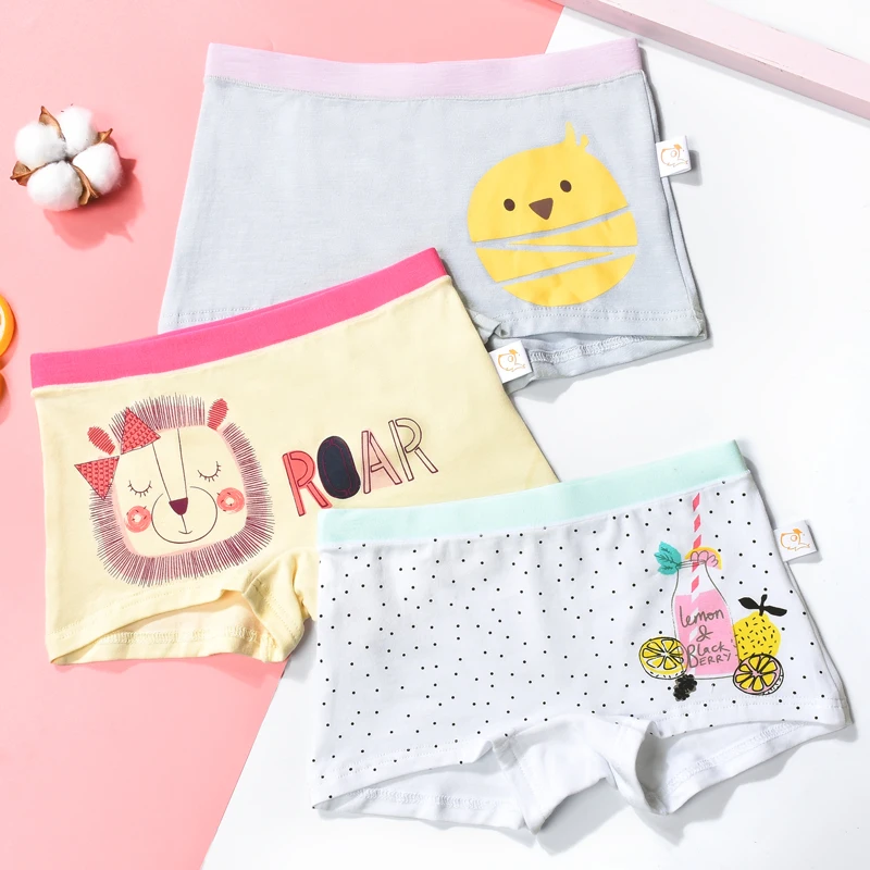 3 шт./лот трусы боксеры для девочек нижнее бельё детское платье принцессы белье из
