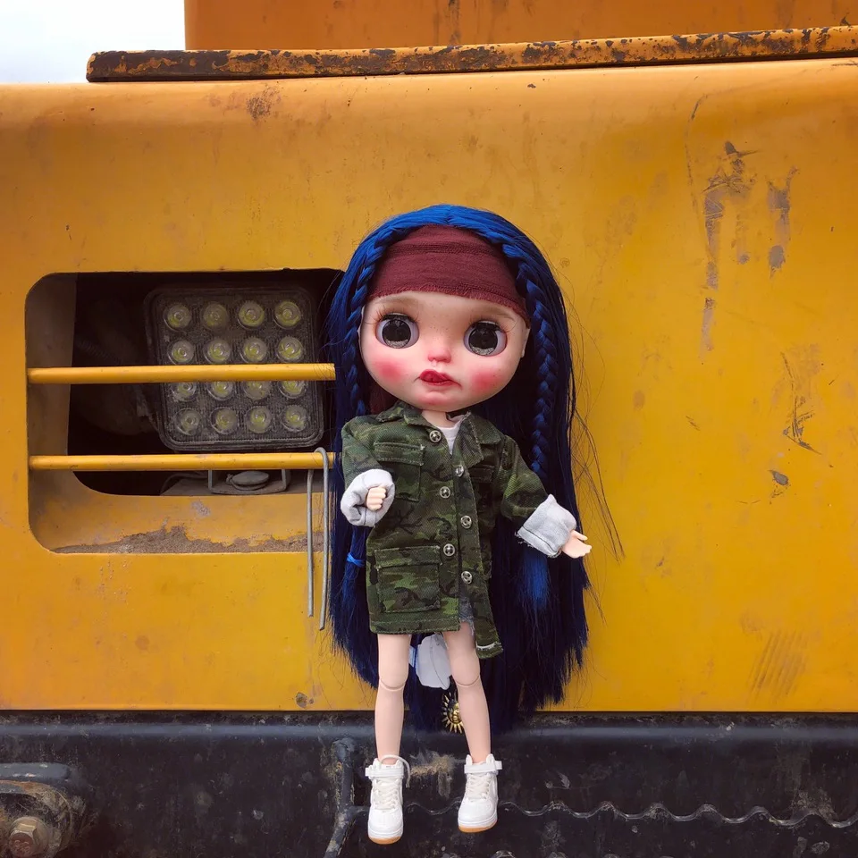 Длинные Голубые волосы макияж blyth кукла 1/6 BJD 30 см кукла игрушки 19 суставов высокое качество китайская Кукла BJD шаровая шарнирная кукла мусульманская кукла