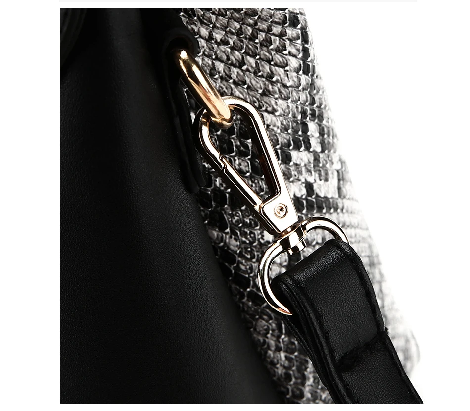 Змея из змеиной кожи сумка для Для женщин Лоскутная плеча Crossbody сумка женские кошельки и Сумки комплект сумка клатч