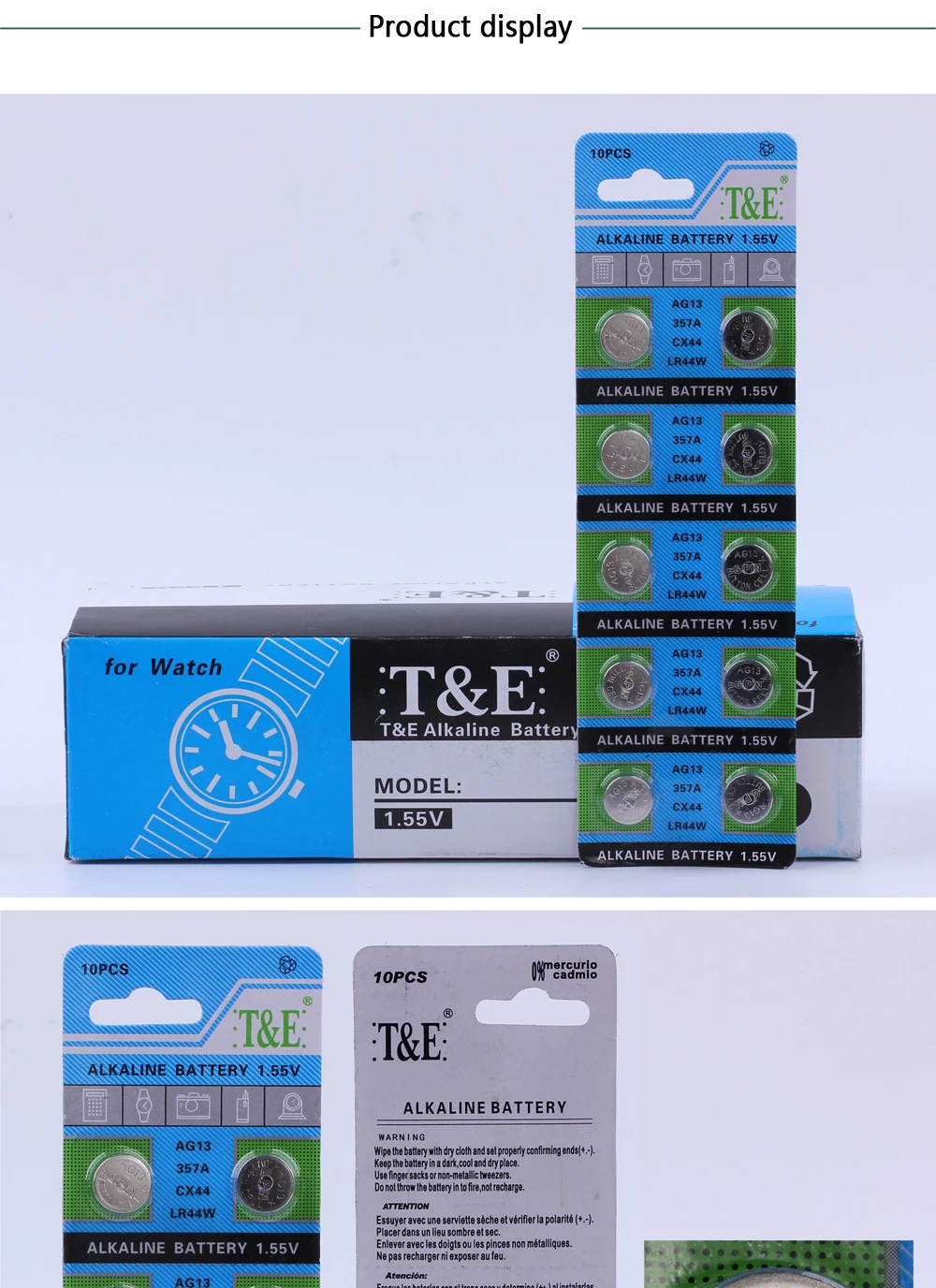10 шт. кнопочная Батарея 1,55 V AG13 LR44 L1154 SR47 SG13 SR1154 SP76 пила SR44 G13A G13 AG 13 щелочные батареи таблеточного батарейки-таблетки