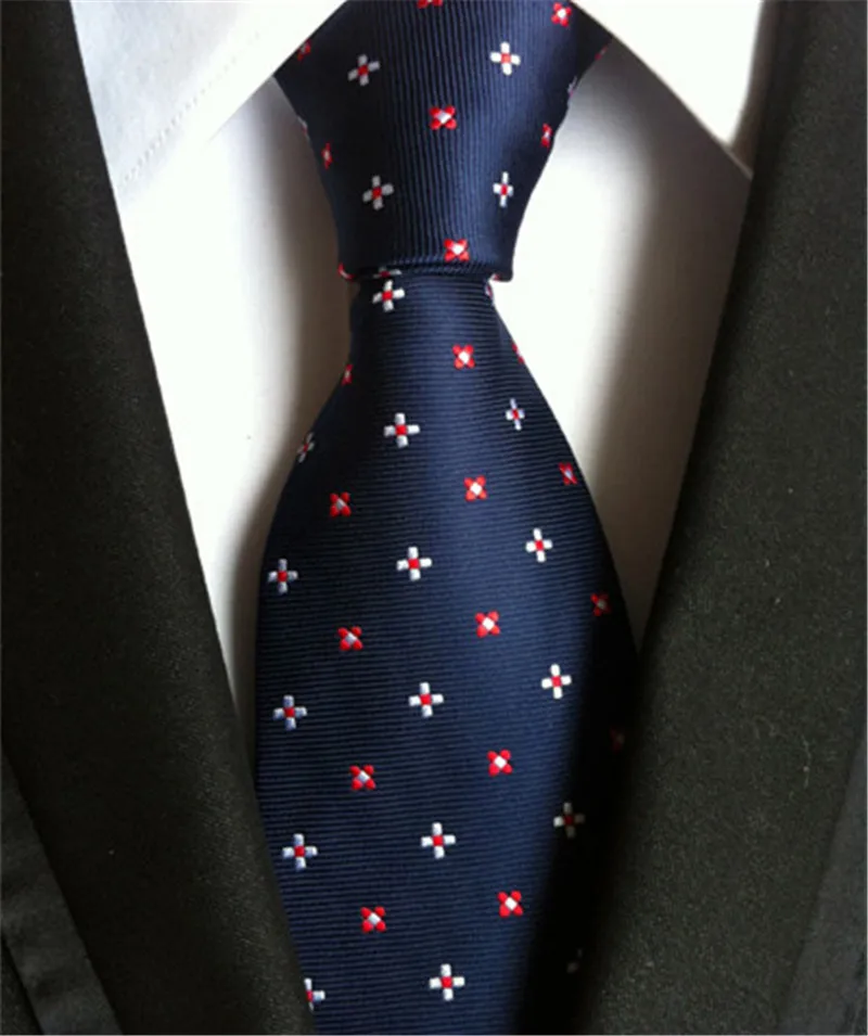 Мужской галстук с цветочным принтом SCST Новый Красный Белый шелковый для