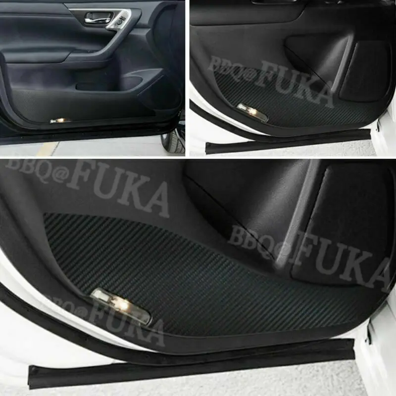 4 шт./компл. наклейка на дверь из углеродного волокна защита от ударов грязи