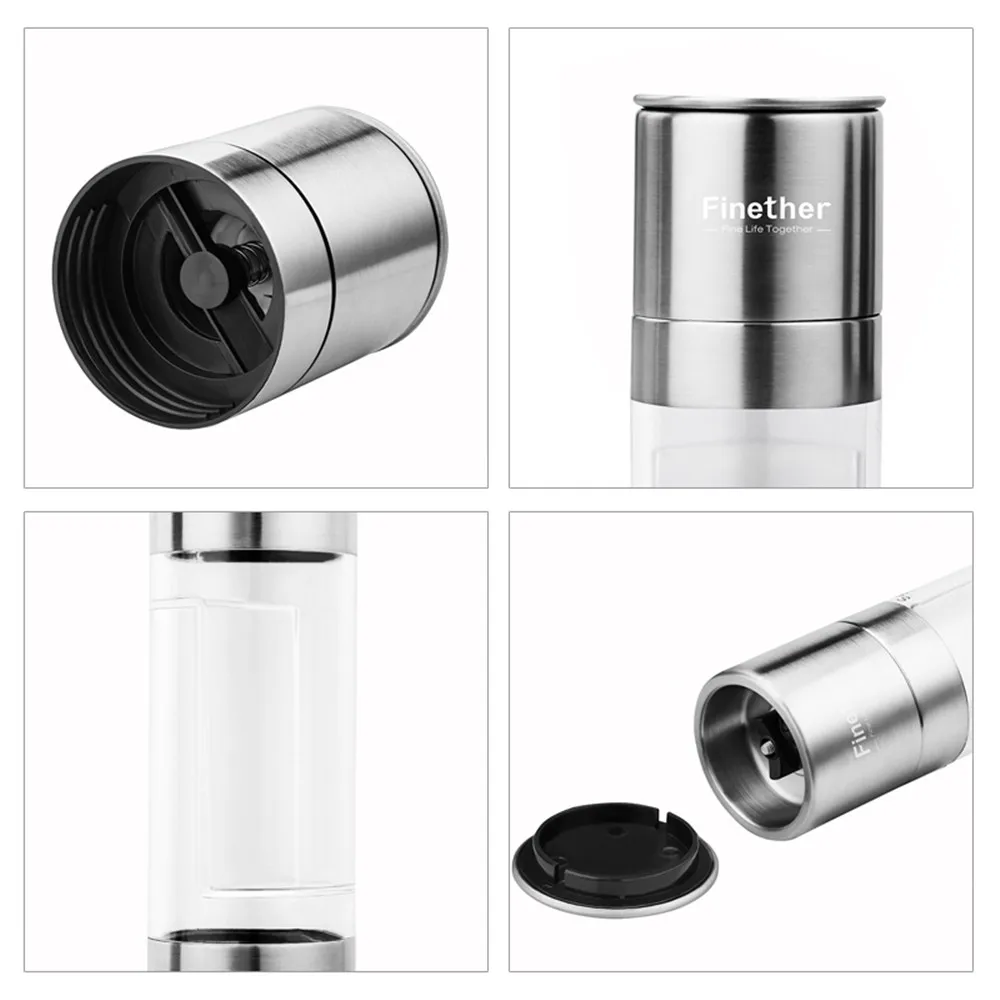 Мельница для перца Finether 2 в 1 ручная мельница соли и из нержавеющей стали кофейные
