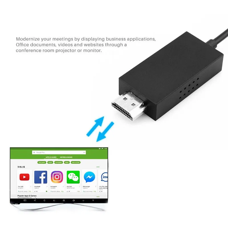 Беспроводной дисплей адаптер для microsoft беспроводной дисплей адаптер V2 приемник HDMI и USB порт черный