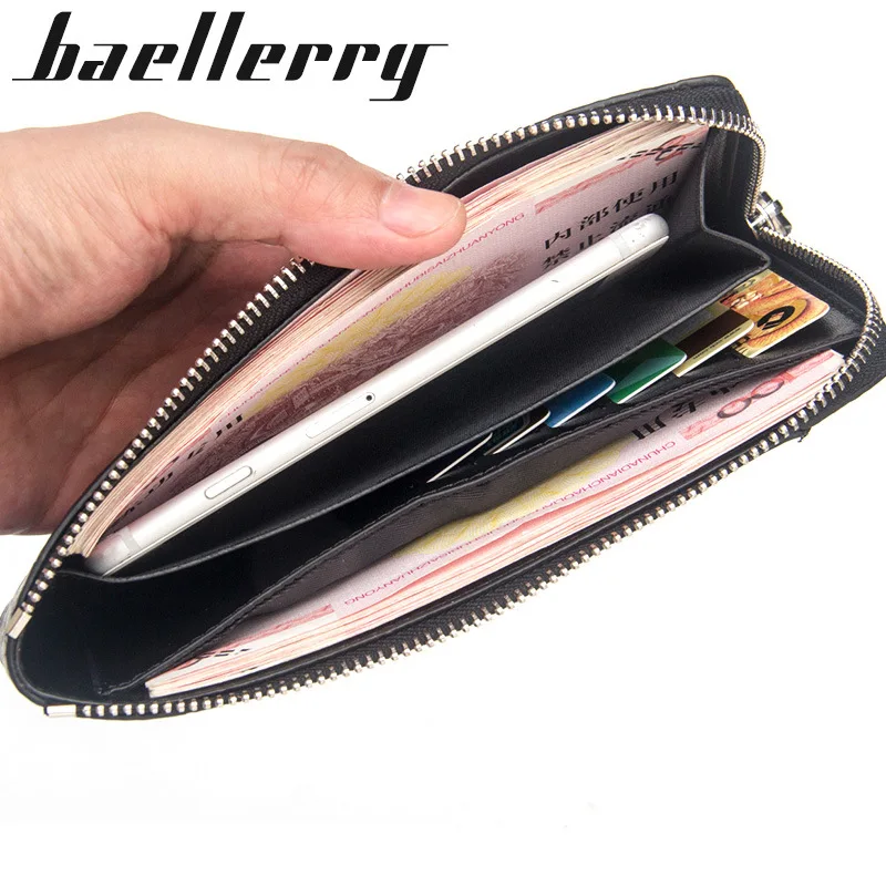 Baellerry мужской кошелек из натуральной кожи с крокодиловым лицевым покрытием
