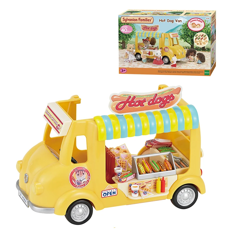 Sylvanian Families Кукольный домик для хот догов фургонов аксессуары автомобиля игровой