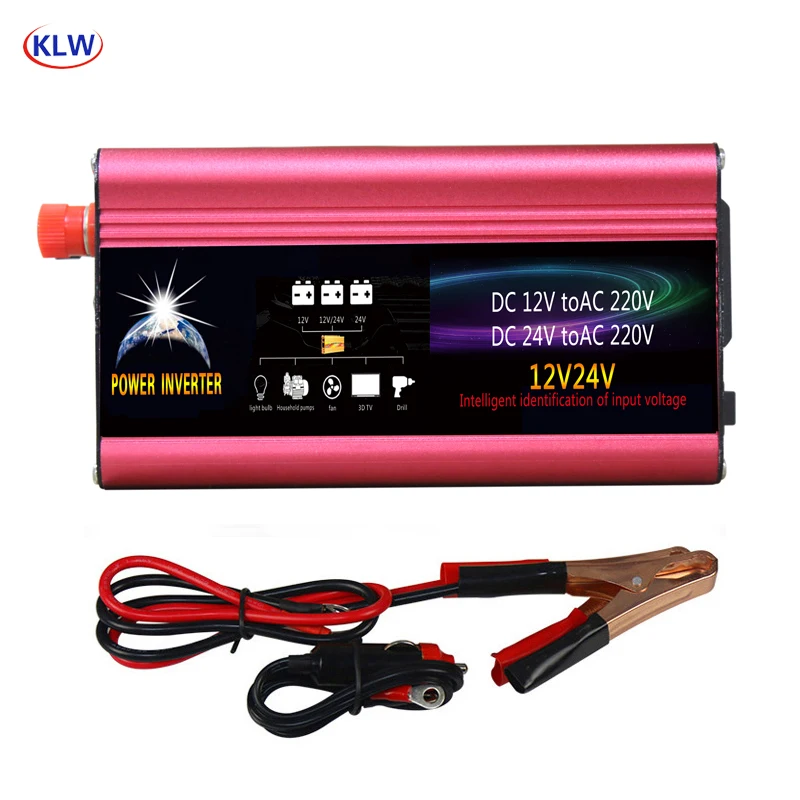 Фото Universial 500W DC 12V 24V к AC 220V портативный автомобильный инвертор зарядное устройство Universial 500W DC 12V 24V к AC 220V портативный автомобильный инвертор зарядное устройство