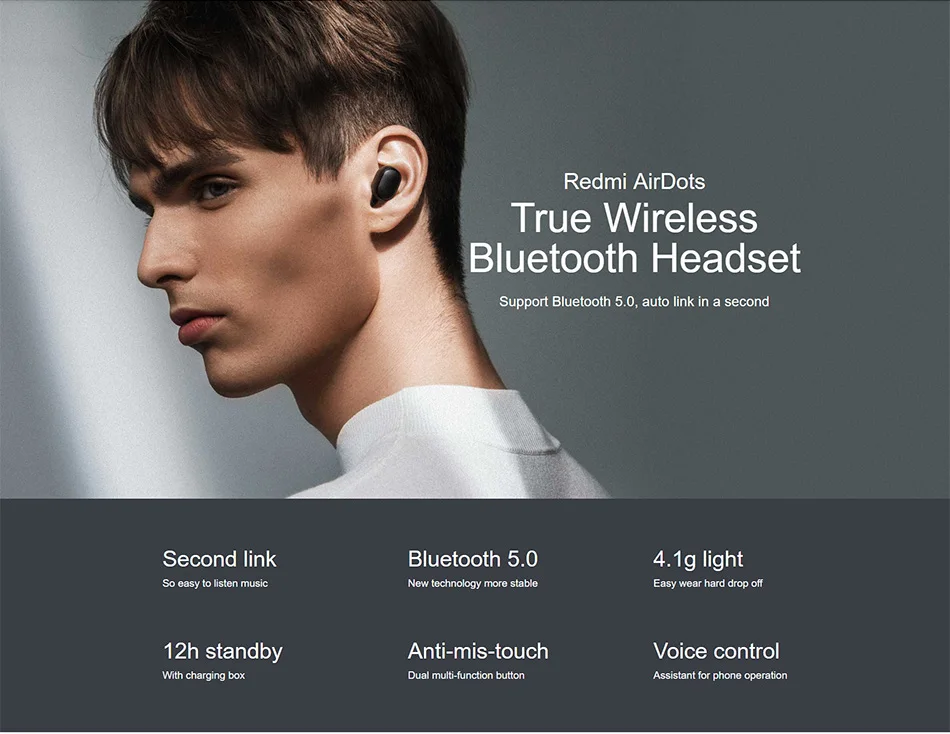 Оригинальные Xiaomi Redmi AirDots TWS настоящие беспроводные стерео наушники Bluetooth кнопка управления зарядным устройством милый свет мини