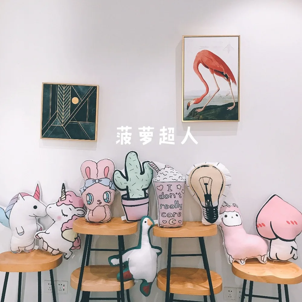 Candice guo плюшевая игрушка по мотивам мультфильма кролик Единорог кактус Подушка