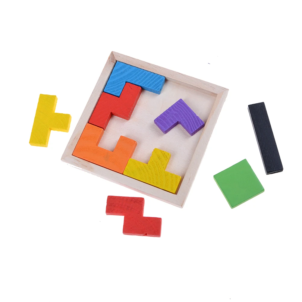 Деревянный пазл Tangram Brain Teaser обучающая игра для детей детские игрушки пазлы