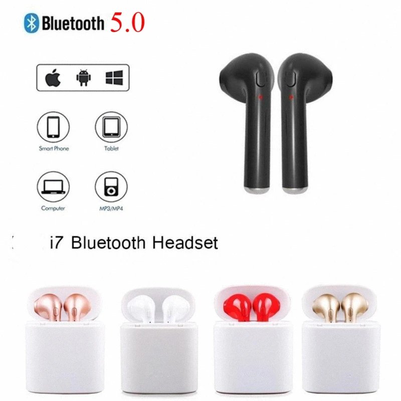 Горячие I7s TWS беспроводные Bluetooth наушники с мини-зарядным боксом для Iphone X 6 7 8 plus