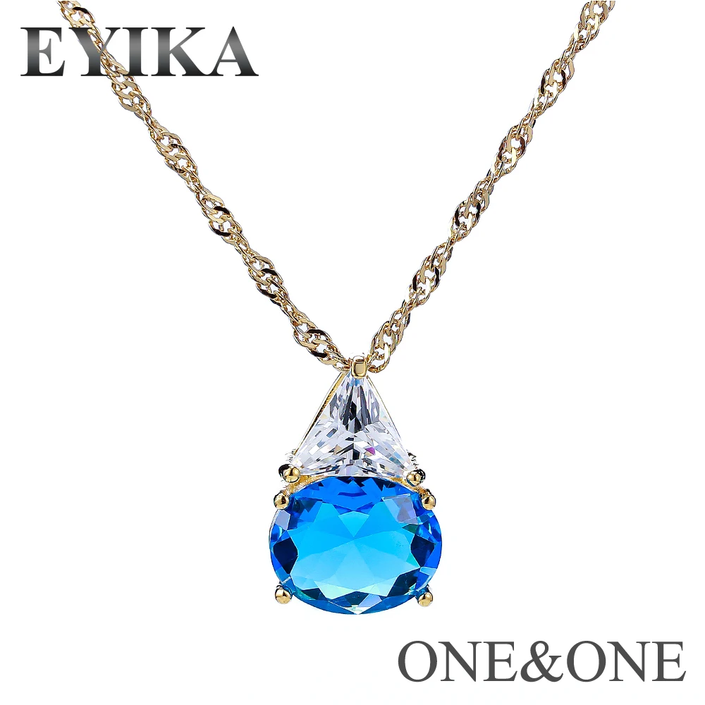 EYIKA Newest design Crown 21X40mm Pendant Necklace came with micro Cubic zirconia Women Jewelry | Украшения и аксессуары