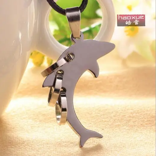 1 шт. маленькие аксессуары из титана дельфины титан Мужская подвеска ожерелье