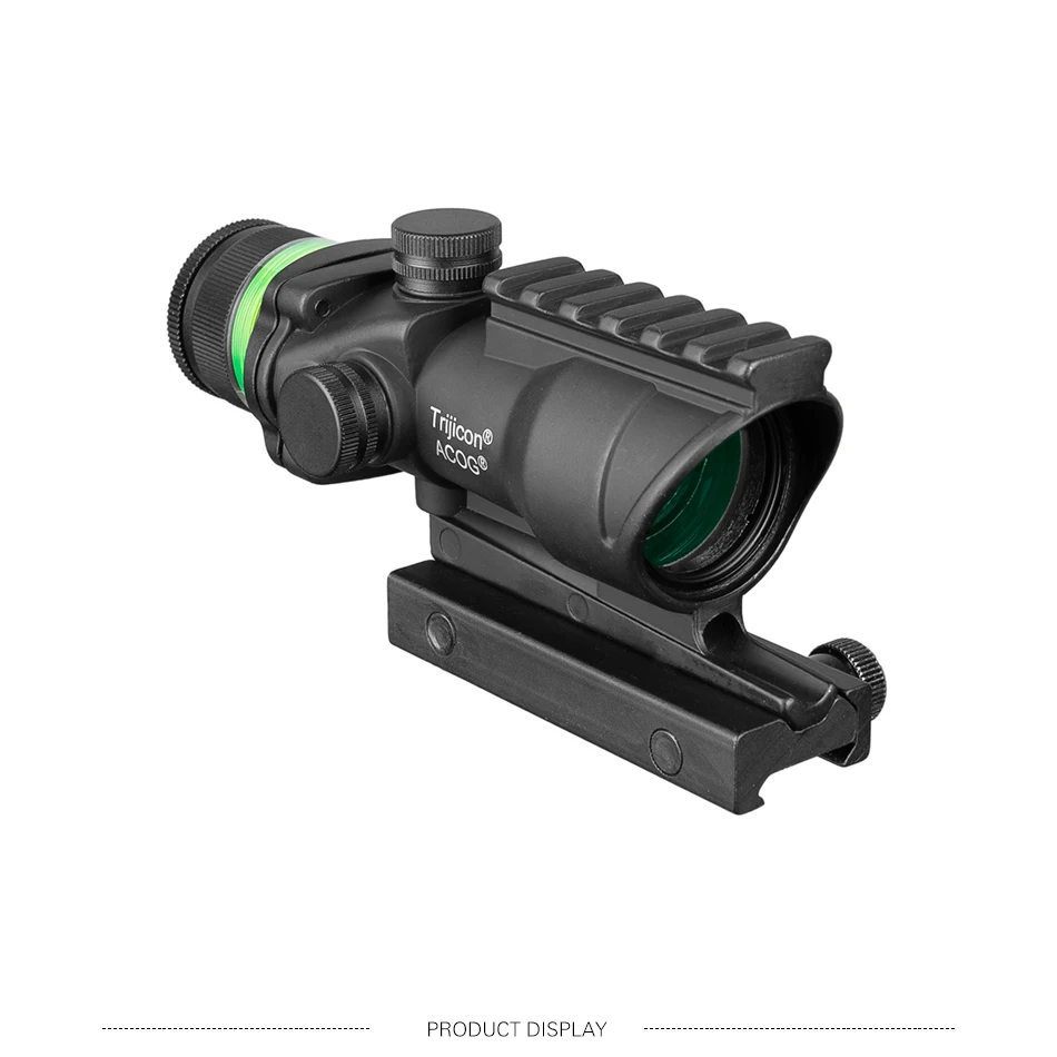 Охотничий Прицел ACOG 4X32 Rail оптика красный зеленый Dot Cross IlluminatedGlass Etched сетка тактический оптический прицел