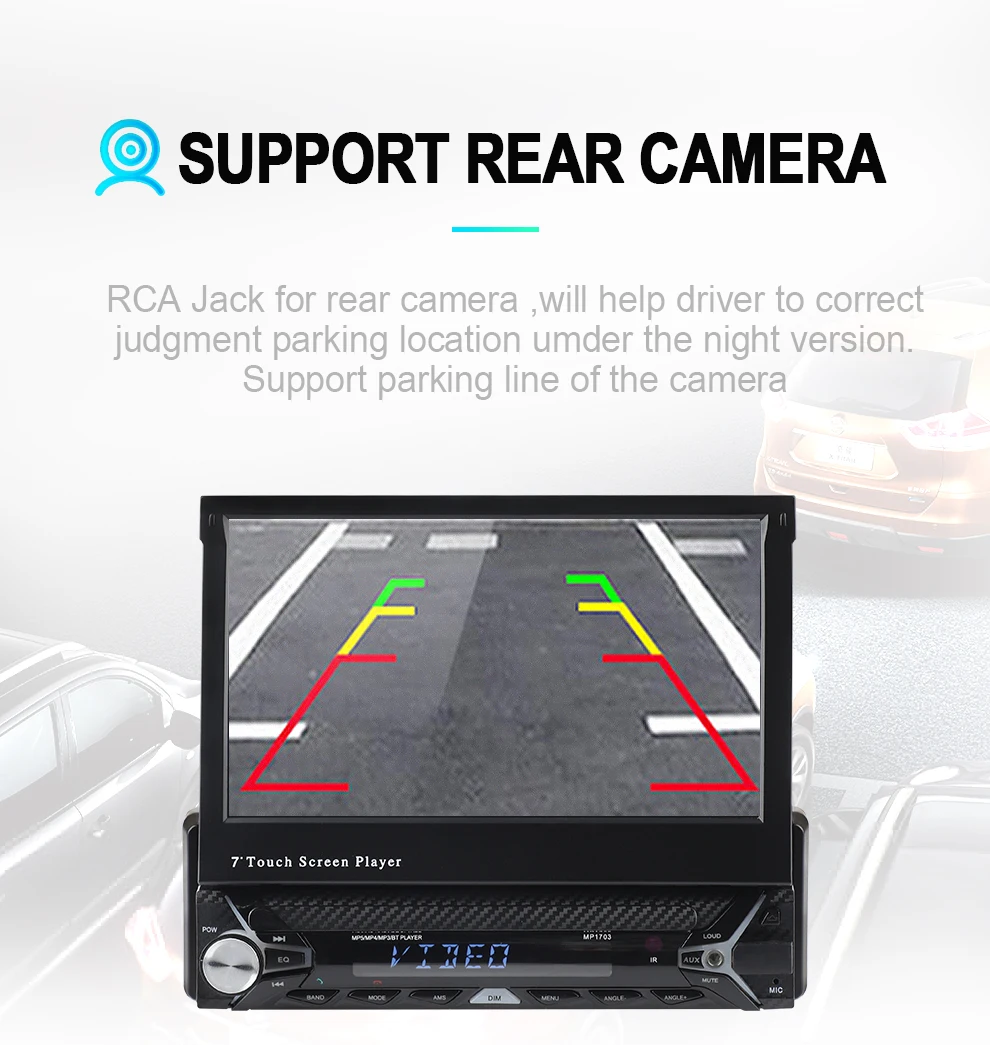 Android 6,0 gps навигация, Bluetooth, FM радио, WI-FI выдвижной 7 дюймов Сенсорный экран Autoaudio плеер 1din автомобиль радио мультимедиа плеер