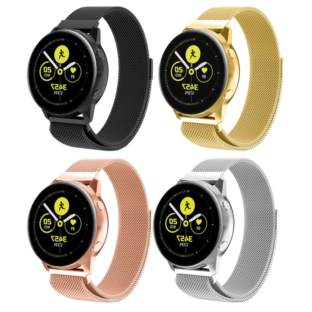 Tschick для samsung Galaxy Watch Active SM-R500 40 мм Smart Watch Band для мужчин, 20 мм Mesh Milanese из нержавеющей стали заменить Мужские t Band