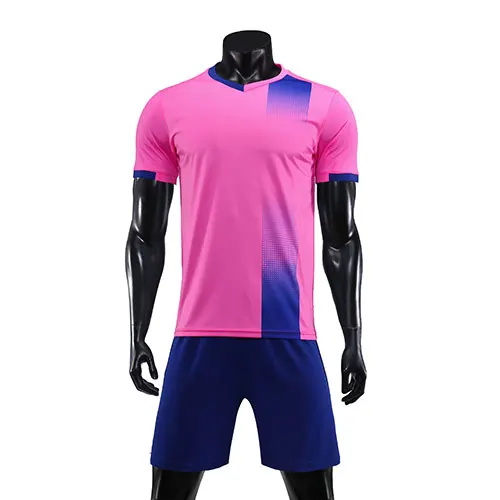 Pink Футбольные майки для колледжа, мужские футбольные майки на заказ, Футбольная форма, молодежный футбольный комплект для взрослых, костюм maillot de foot - Цвет: Pink