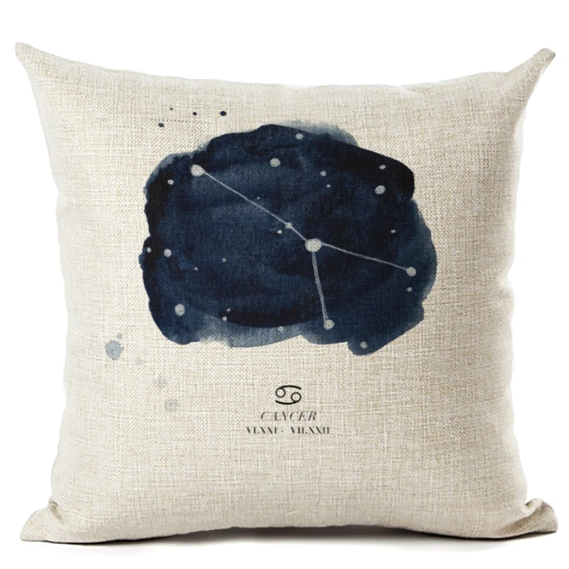Модный Чехол на подушку с цифровым принтом наволочка синим созвездием домашний