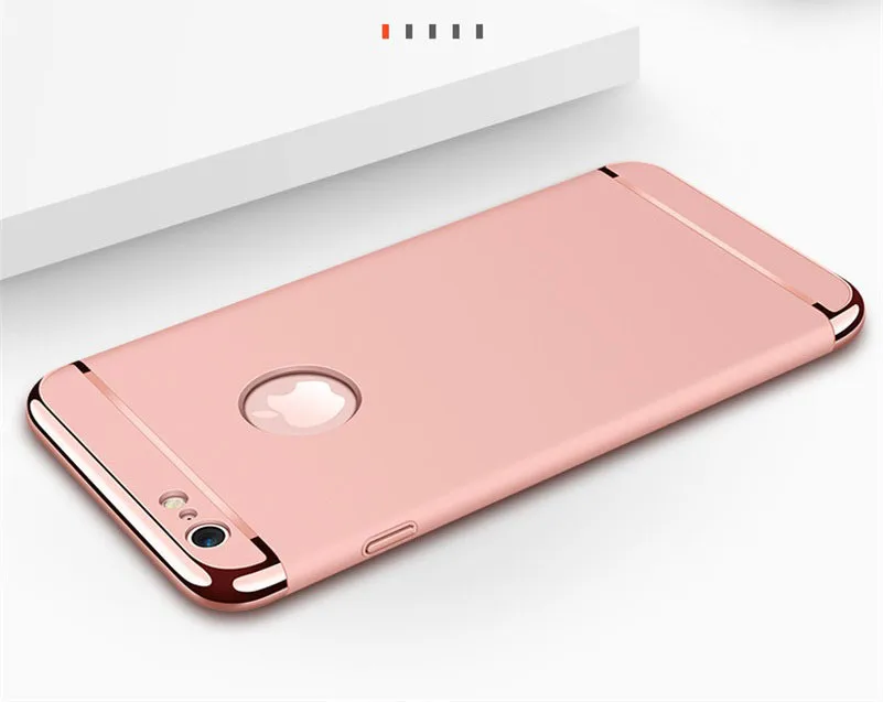 Чехол для iPhone 6, чехол для iPhone 6S i6, 3 в 1, позолоченный ПК Жесткий Чехол для iPhone 6, защитный чехол для телефона
