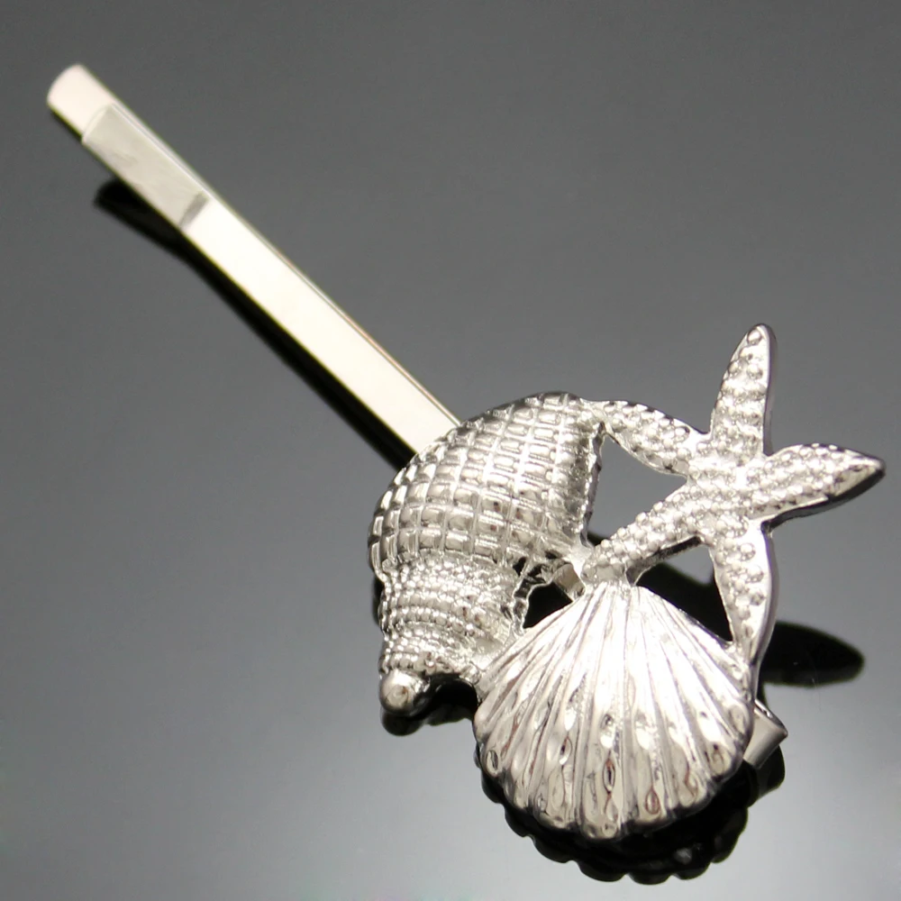 Гребешок Морская звезда раковины Updo пляж заколка для волос платье ювелирные