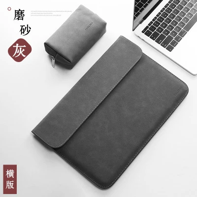 Scrub dark gray s1 Матовая сумка для ноутбука из искусственной кожи для женщин и мужчин 15,6 14 для Macbook Air 13 Чехол Pro 11 12 15 для Xiaomi Mi 12,5 13,3 чехол - Цвет: Scrub dark gray s1