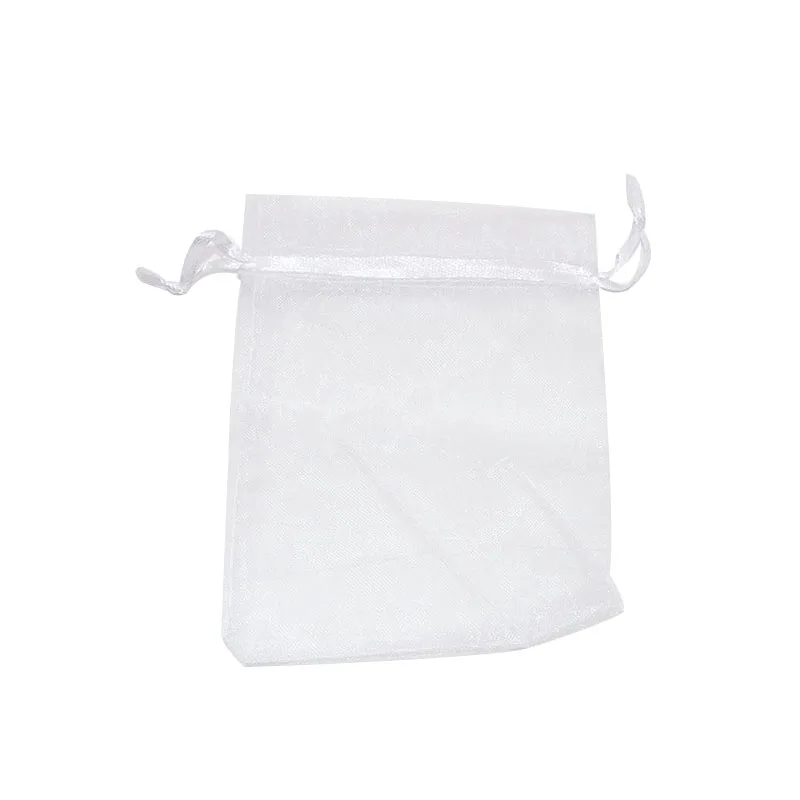 01 white 9x12 см 20 шт органзы Упаковочные мешочки с затяжками подарок торт из конфет чай сумки и мешочки Свадебные украшения сувениры - Цвет: 01 white