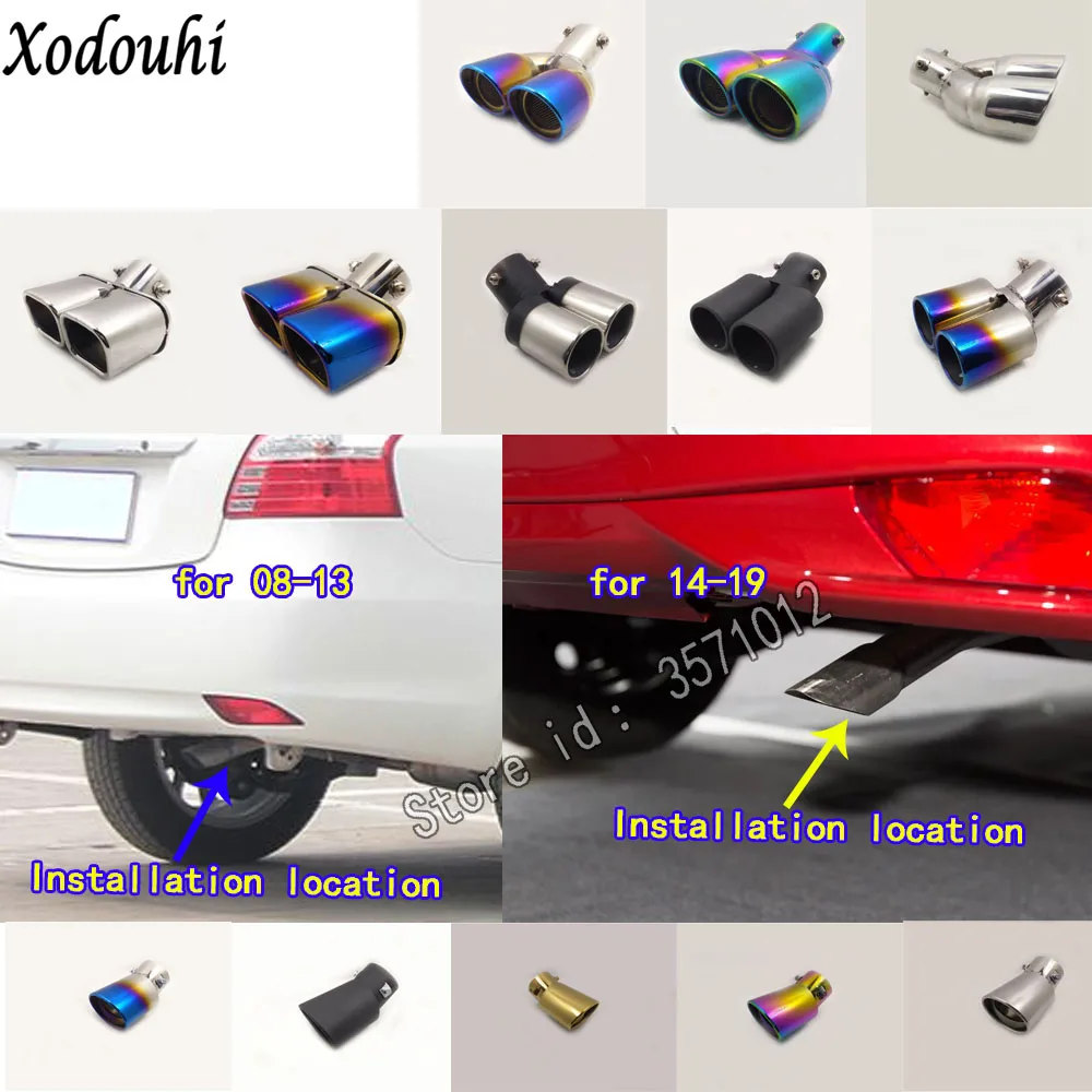 Наконечник Выхлопной Трубы для Toyota Vios/Yaris sedan 2008 2018 2019 1 шт.|Выхлопной коллектор| |