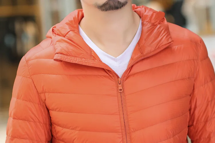 Man Winter Autumn Jacket 90% White Duck Down Jackets Men Hooded Ultra Light Warm Outwear Coat Parkas Outdoors | Мужская одежда