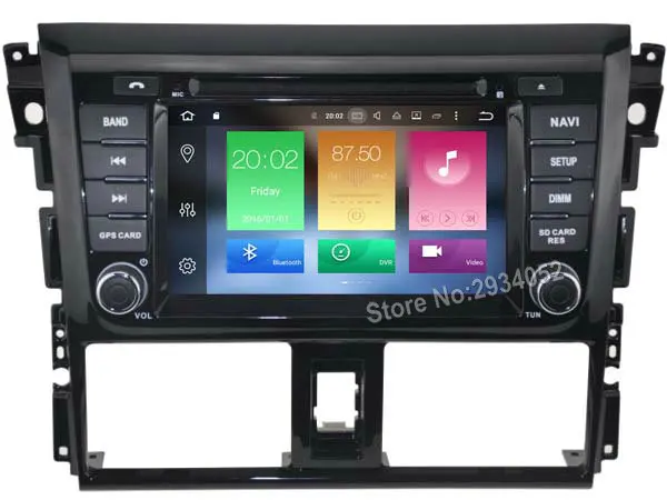 Для TOYOTA YARIS 2014 Android 8 0 автомобильный dvd плеер Восьмиядерный (8 ядер) 4G RAM 1080P 32GB ROM WIFI gps