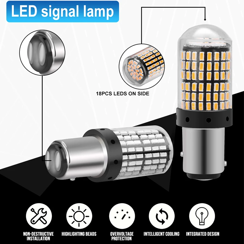 3014 144SMD T20 7443 7440 W21W WY21W LED W21/5 W 1157 Автомобильные огни стоп сигнал поворота задние