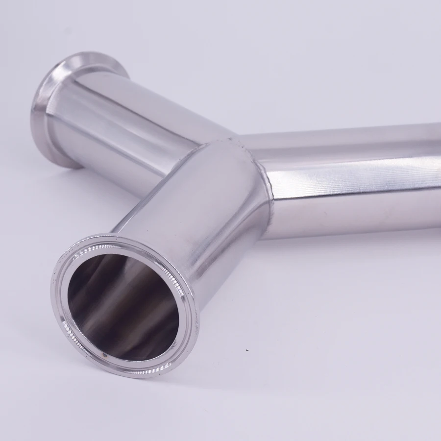 

32mm 1.25" Pipe OD 1.5" Tri Clamp Y Shaped 3 Way SUS 304 Stainless Steel Sanitary Fitting Spliter Homebrew Beer Wine
