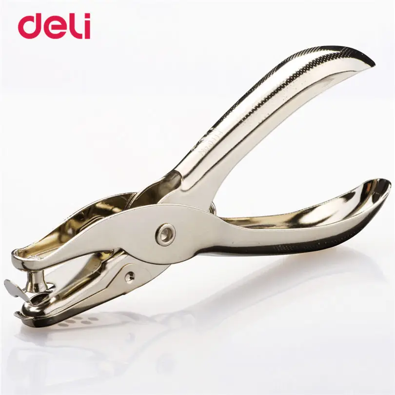 Deli металлическая ручка с дыроколом нормель дизайн Твердый серебристый цвет одно