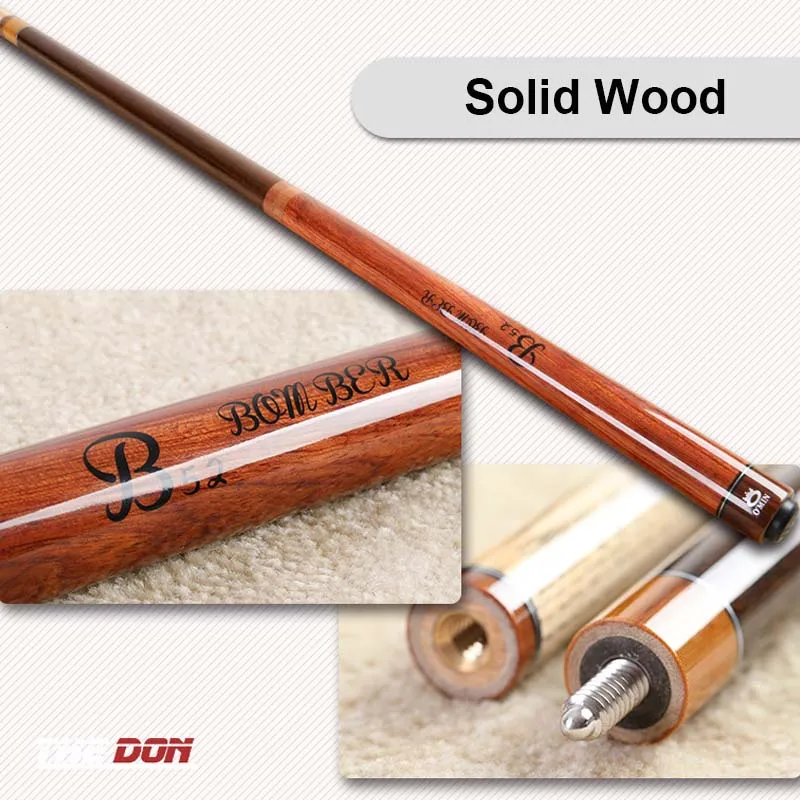 Solid Wood OMIN B52 кий для разбивки удар и прыгать Кий 14 мм совет кожа твердая древесина 2 различные ручки - Цвет: Solid Wood