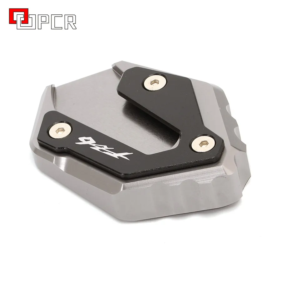 FZ6 logo Titanium С логотипом для Yamaha XJ6 XJ6N FZ6 FZ6R FZ6S мотоцикл Auminum увеличитель боковой стойки пластины - Цвет: FZ6 logo Titanium