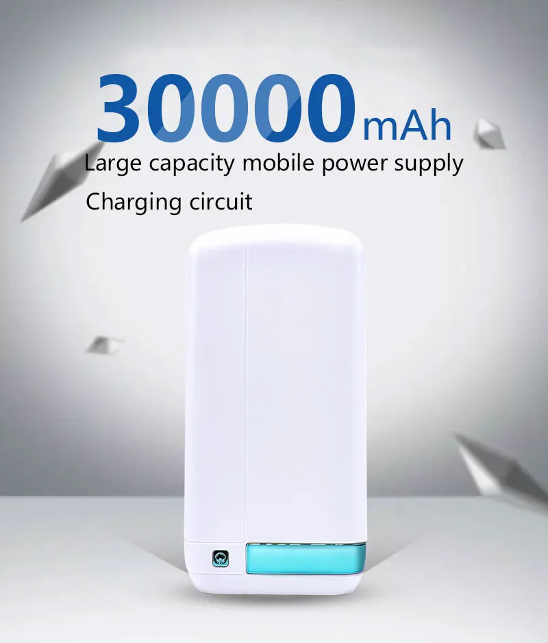 30000 mAh тройной USB Мобильный банк питания светодиодный дисплей с настольным
