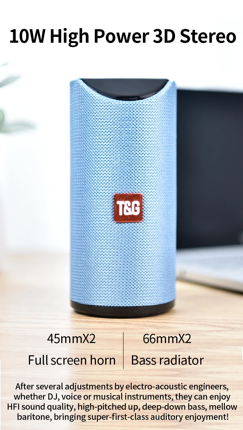 TG Bluetooth динамик портативный Открытый громкий динамик беспроводной мини Колонка 3D 10 Вт стерео музыка объемный Поддержка FM TFCard бас-бокс