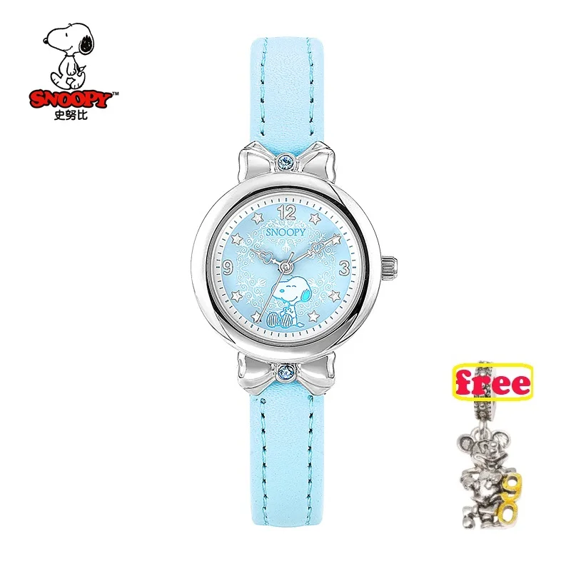 Топ бренд SNOOPY Новинка relojes мультфильм детские часы модные детские милые кварцевые часы из искусственной кожи для девочек relogio feminino SNW748