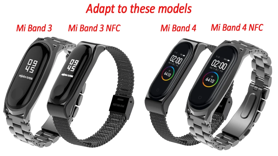 Для Xiaomi mi Band 4 металлический ремешок Безвинтовой из нержавеющей стали для Xiaomi mi band 4 NFC браслет металлический сменный ремешок для mi 4