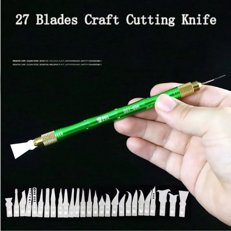 Ручка двойного назначения с 27 ножами режущий нож для рукоделия резьбовой сделай