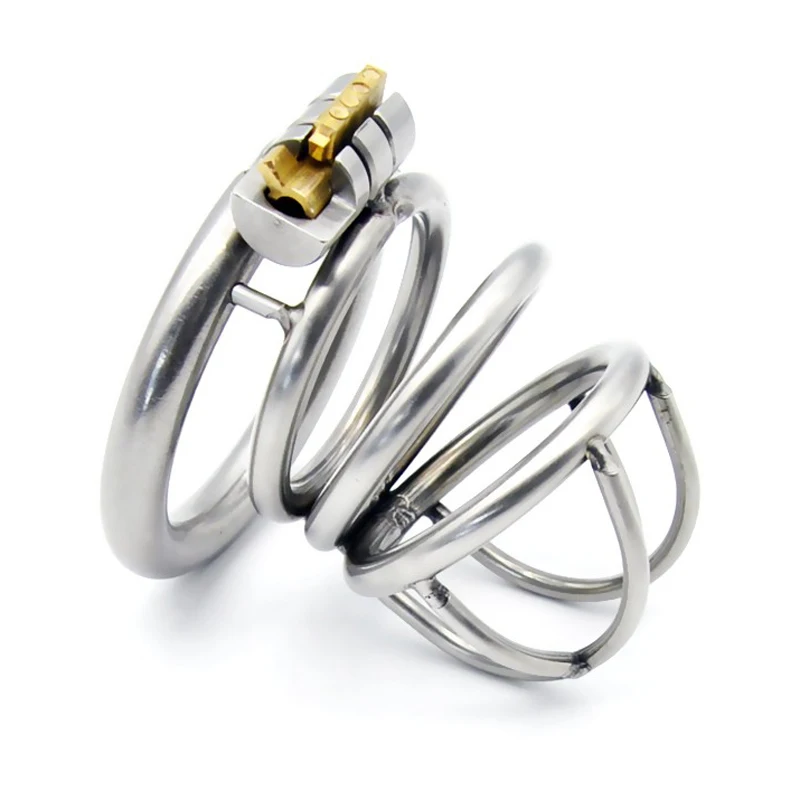 Металлическое кольцо на член клетка для пениса из нержавеющей стали мужское