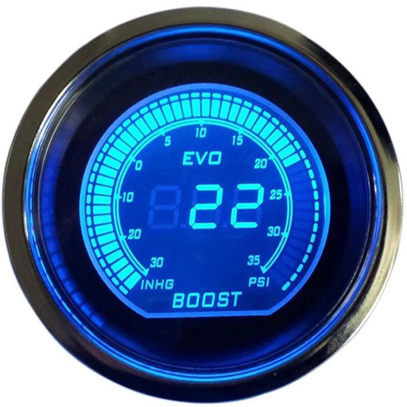 " 52 мм Автомобильный цифровой турбо Boost Gauge PSI температура воды Температура масла Датчик давления масла вольтметр тахометр rpm метр tacometro