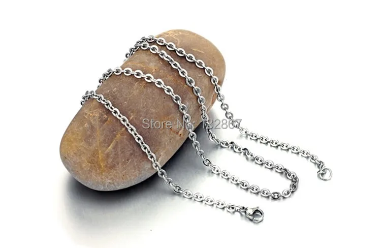 Ожерелье из нержавеющей стали для мужчин тонкая прочная овальная цепочка с